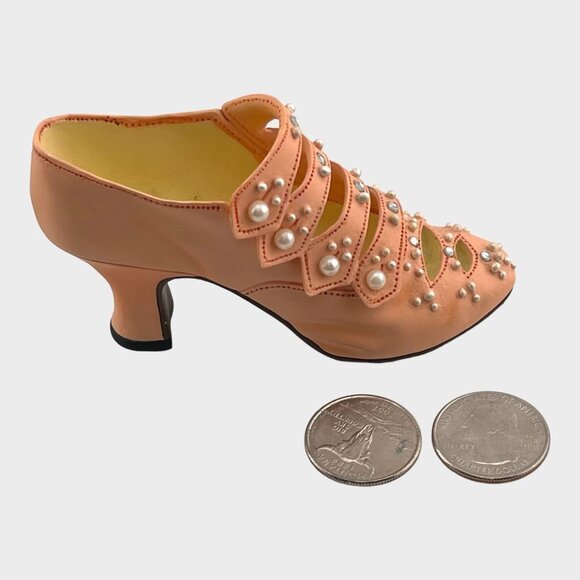 Vintage Just the Right Shoe Promenade Peach Pearls Raine-Willitts Designs - Picture 6 of 11